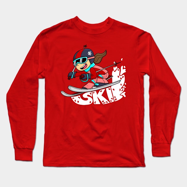 Ski girl Long Sleeve T-Shirt by JoanaJuheLaju1